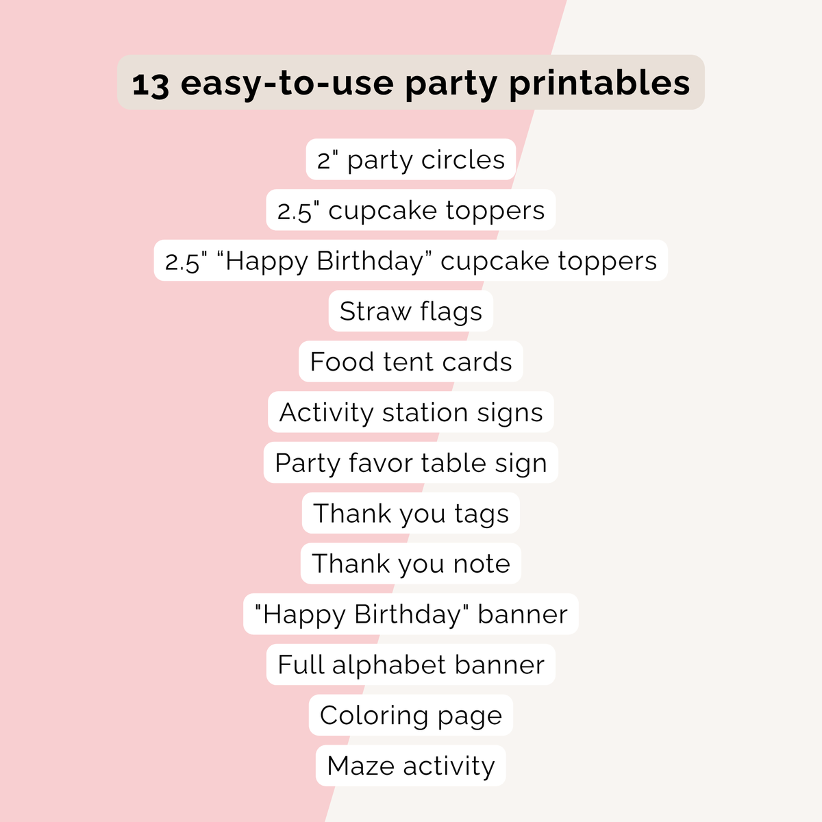 Ballerina Birthday Party Printables INSTANT DOWNLOAD