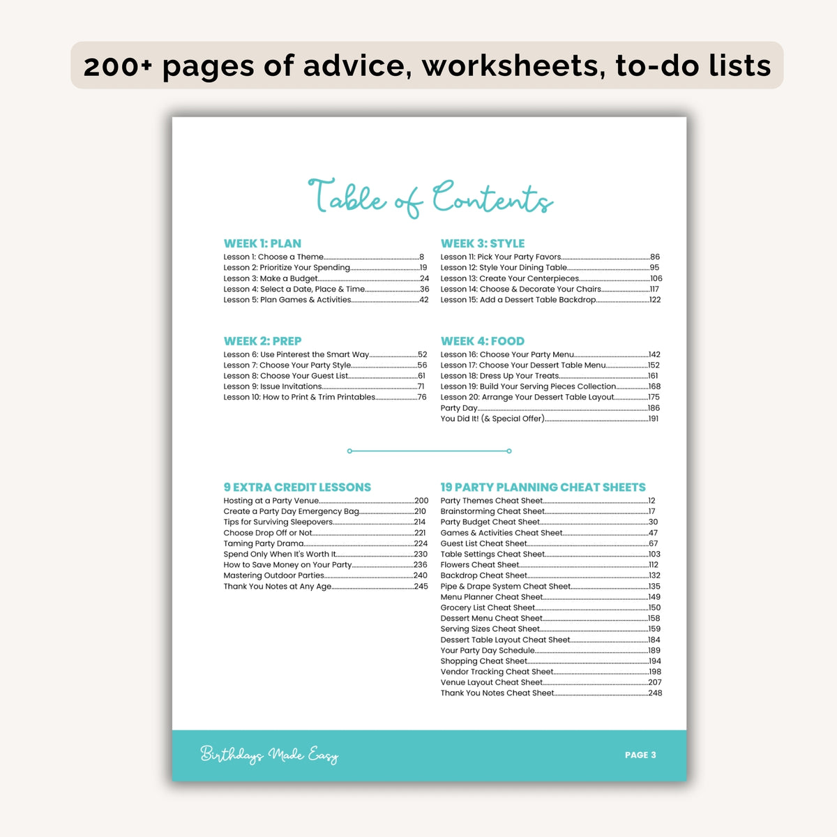 Birthdays Made Easy INSTANT DOWNLOAD