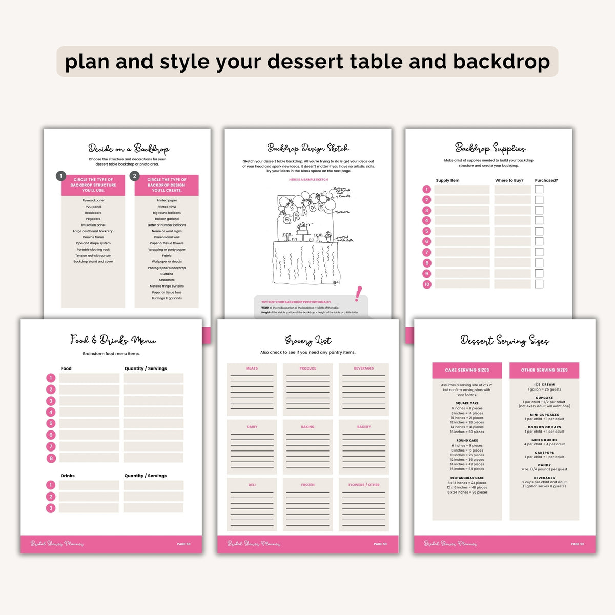 Bridal Shower Planner INSTANT DOWNLOAD