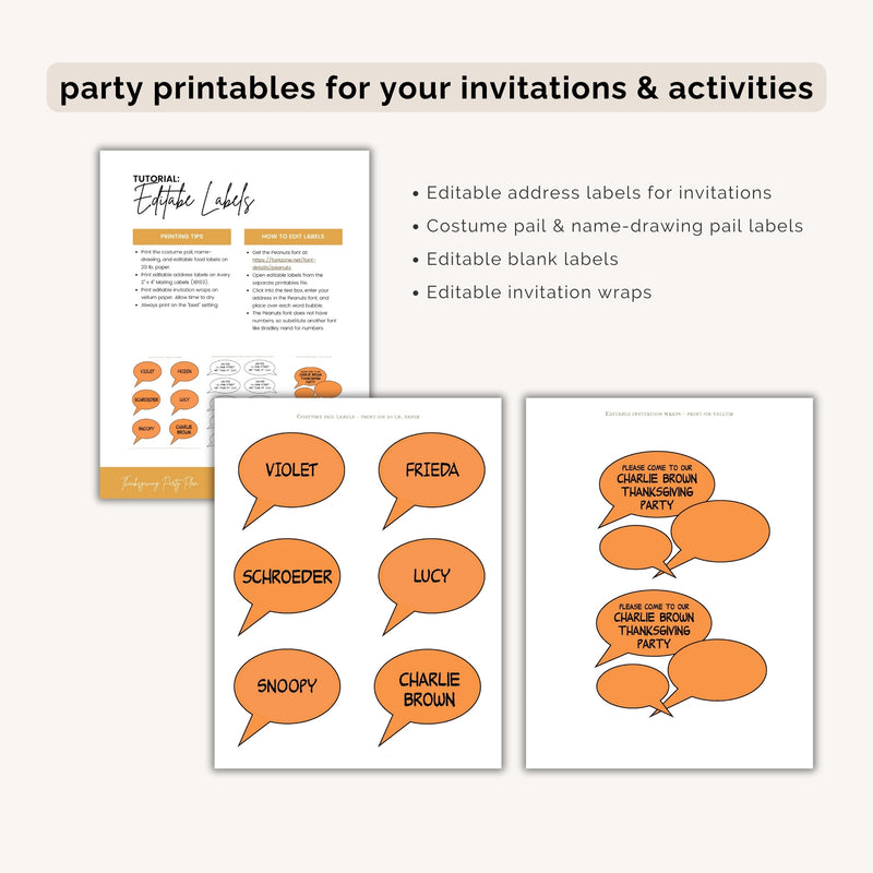 Thanksgiving Party Plan INSTANT DOWNLOAD