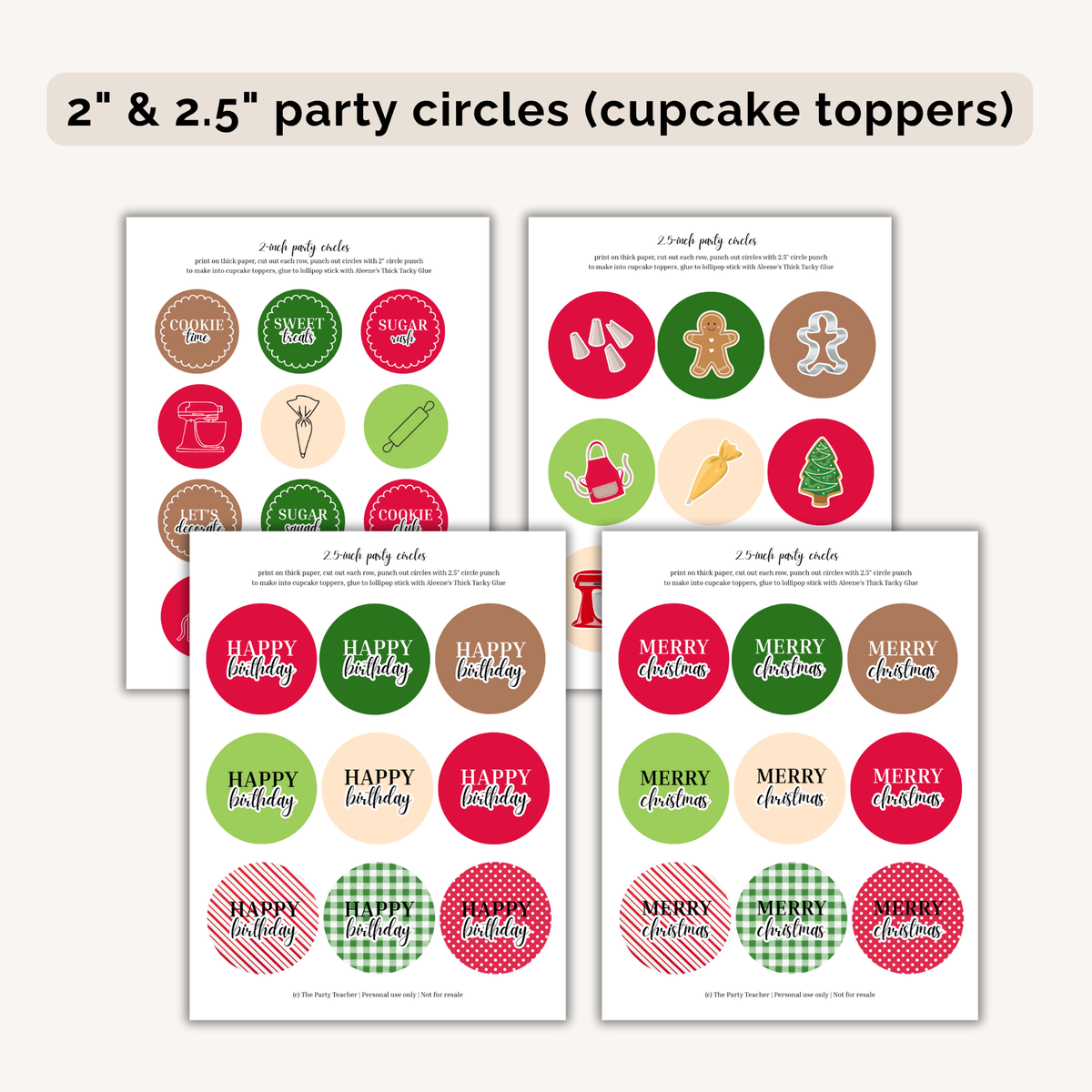 Christmas Cookie Decorating Party Printables INSTANT DOWNLOAD