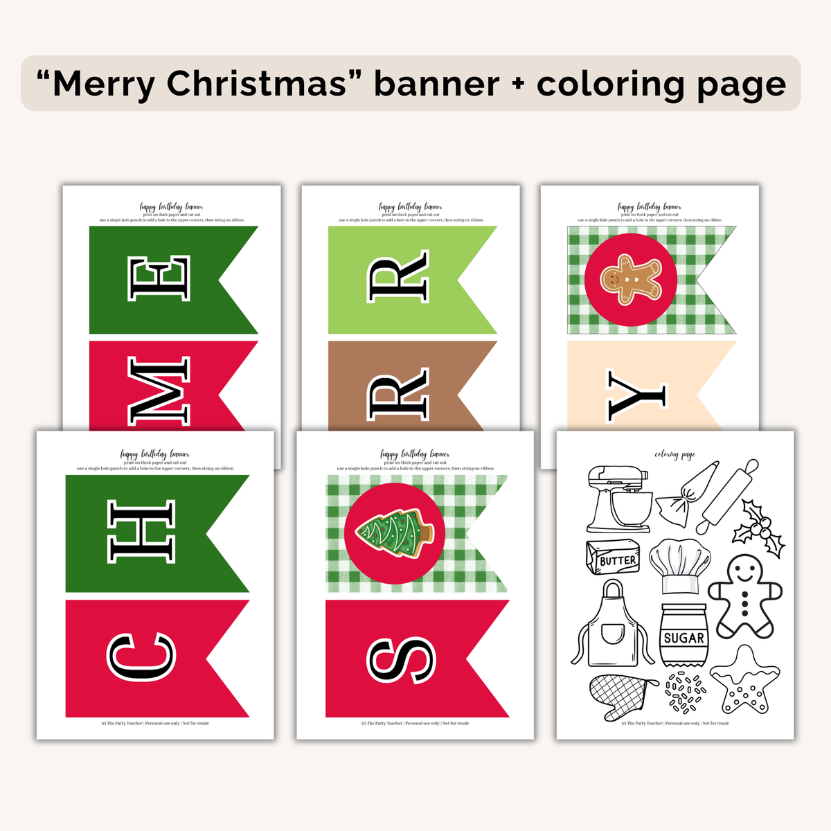 Christmas Cookie Decorating Party Printables INSTANT DOWNLOAD