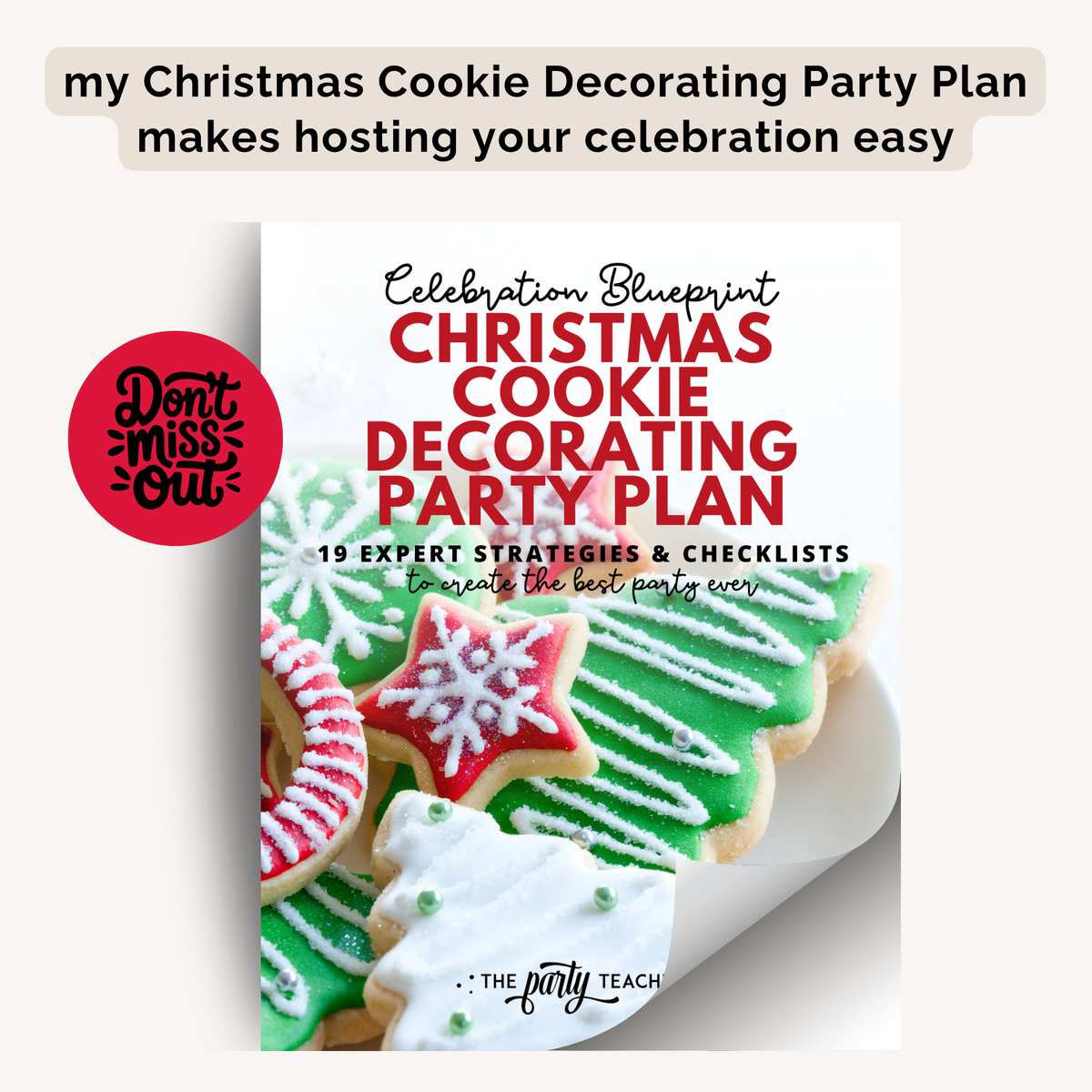Christmas Cookie Decorating Party Printables INSTANT DOWNLOAD