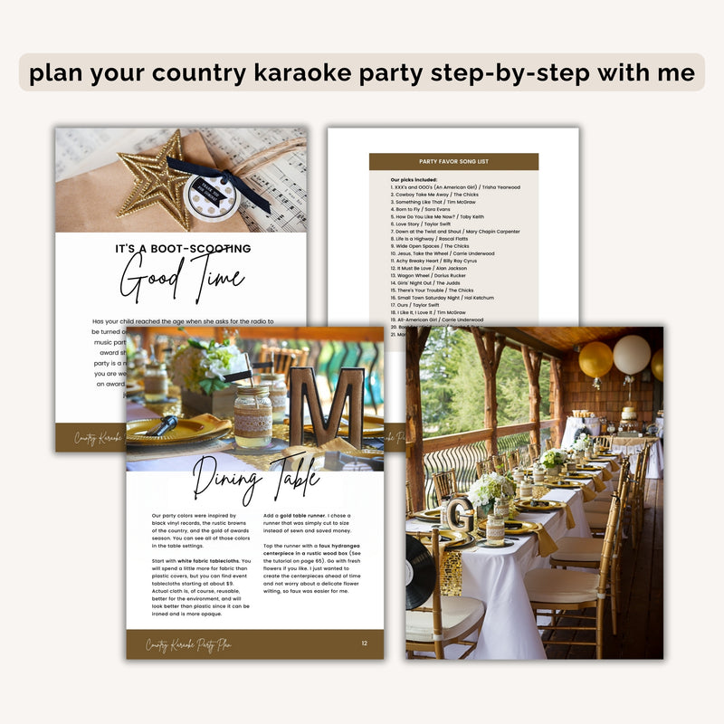 Country Karaoke Birthday Party Plan INSTANT DOWNLOAD