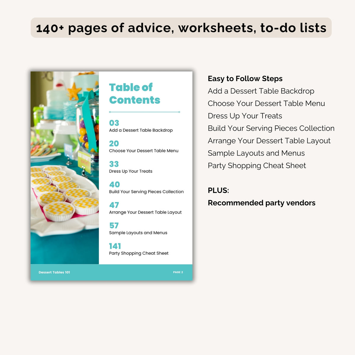 Dessert Tables 101 eBook Table of Contents - The Party Teacher