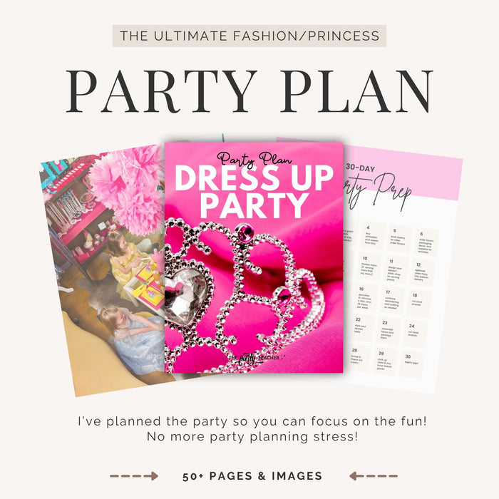 Dress Up Birthday Party Plan INSTANT DOWNLOAD