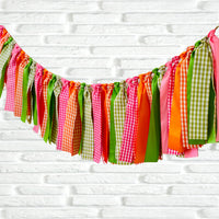 Easter Gingham Ribbon Bunting - FREE Shipping