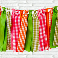 Easter Gingham Ribbon Bunting - FREE Shipping