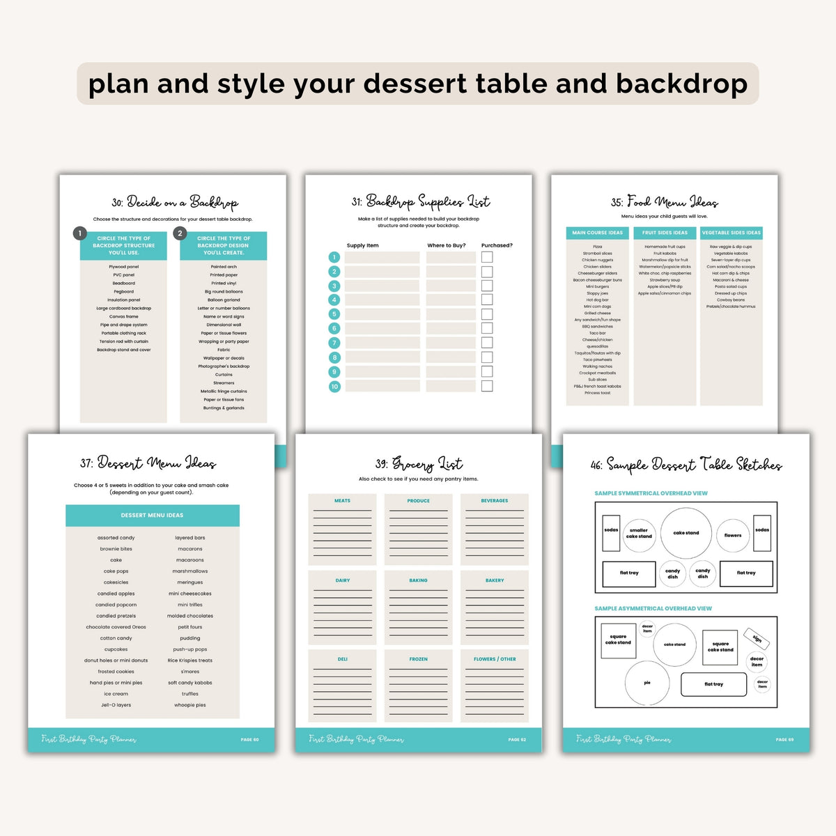 First birthday party planner - style your dessert table - The Party Teacher