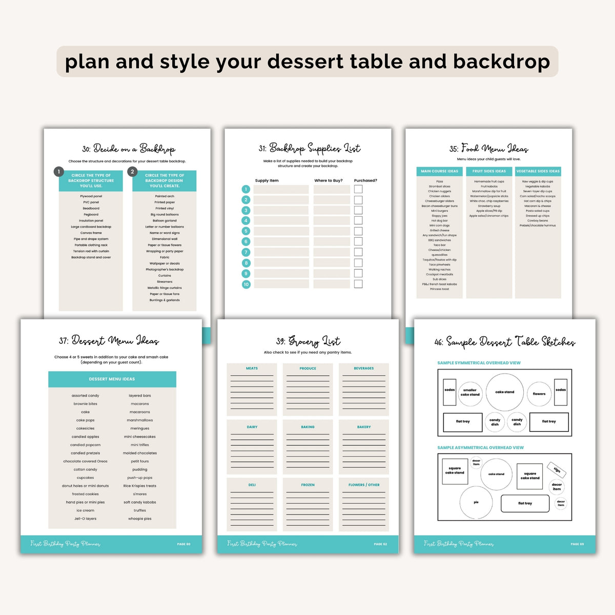 First Birthday Party Planner INSTANT DOWNLOAD