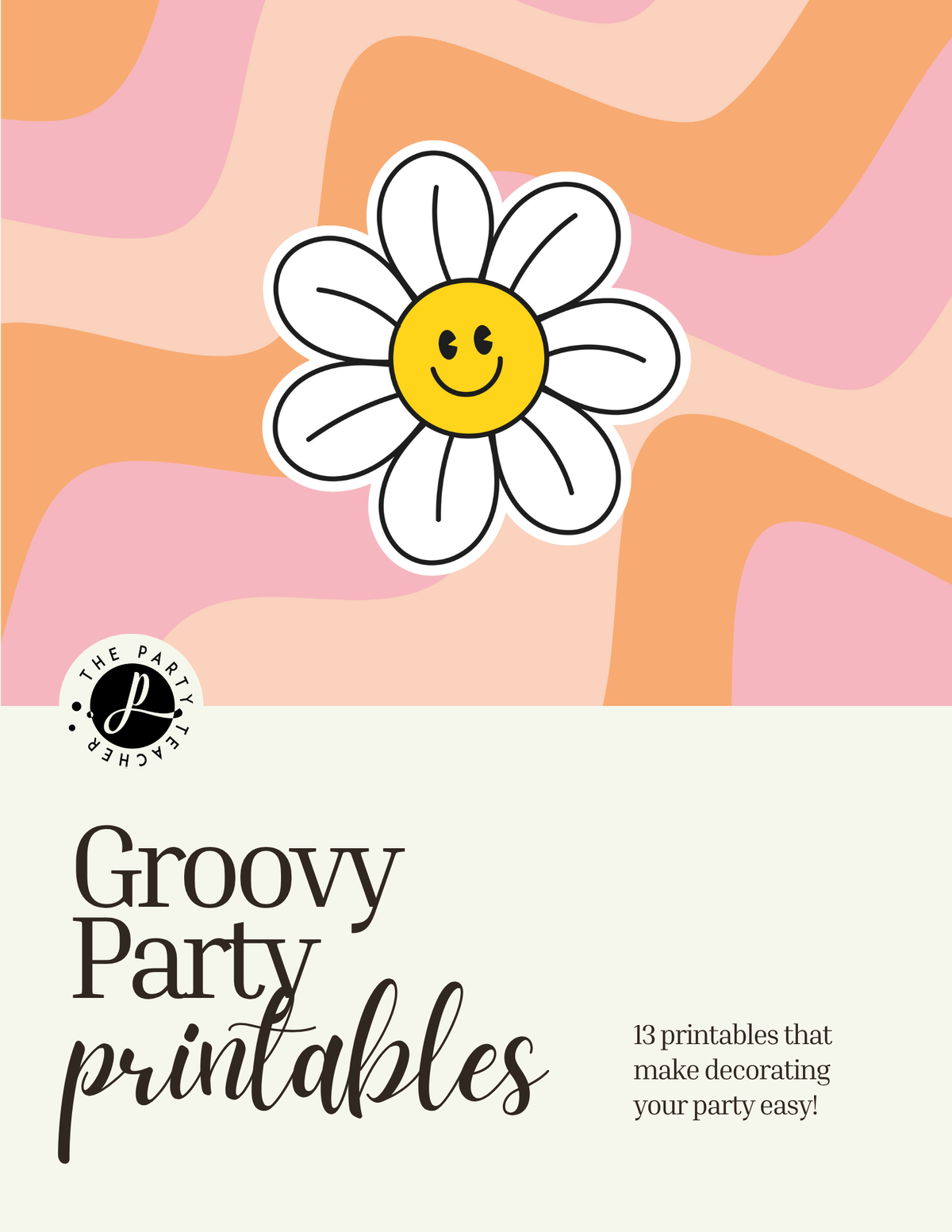 Groovy Birthday Party Printables INSTANT DOWNLOAD