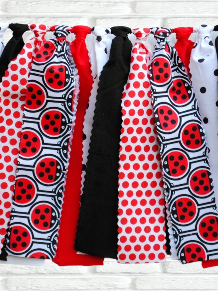 Ladybug Party Fabric Bunting