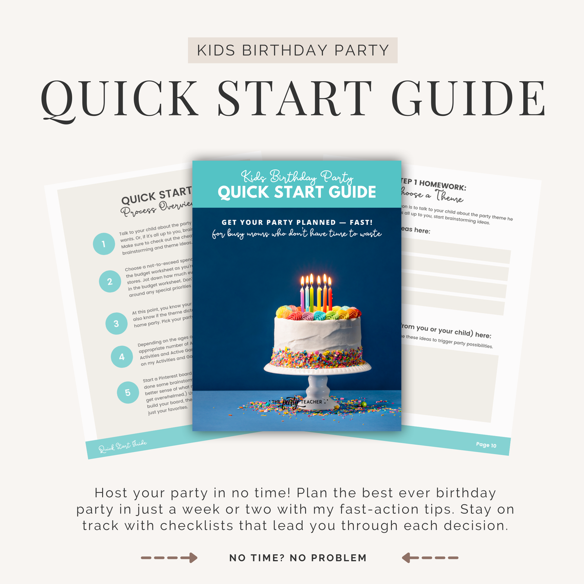 Kids Birthday Party Quick Start Guide INSTANT DOWNLOAD