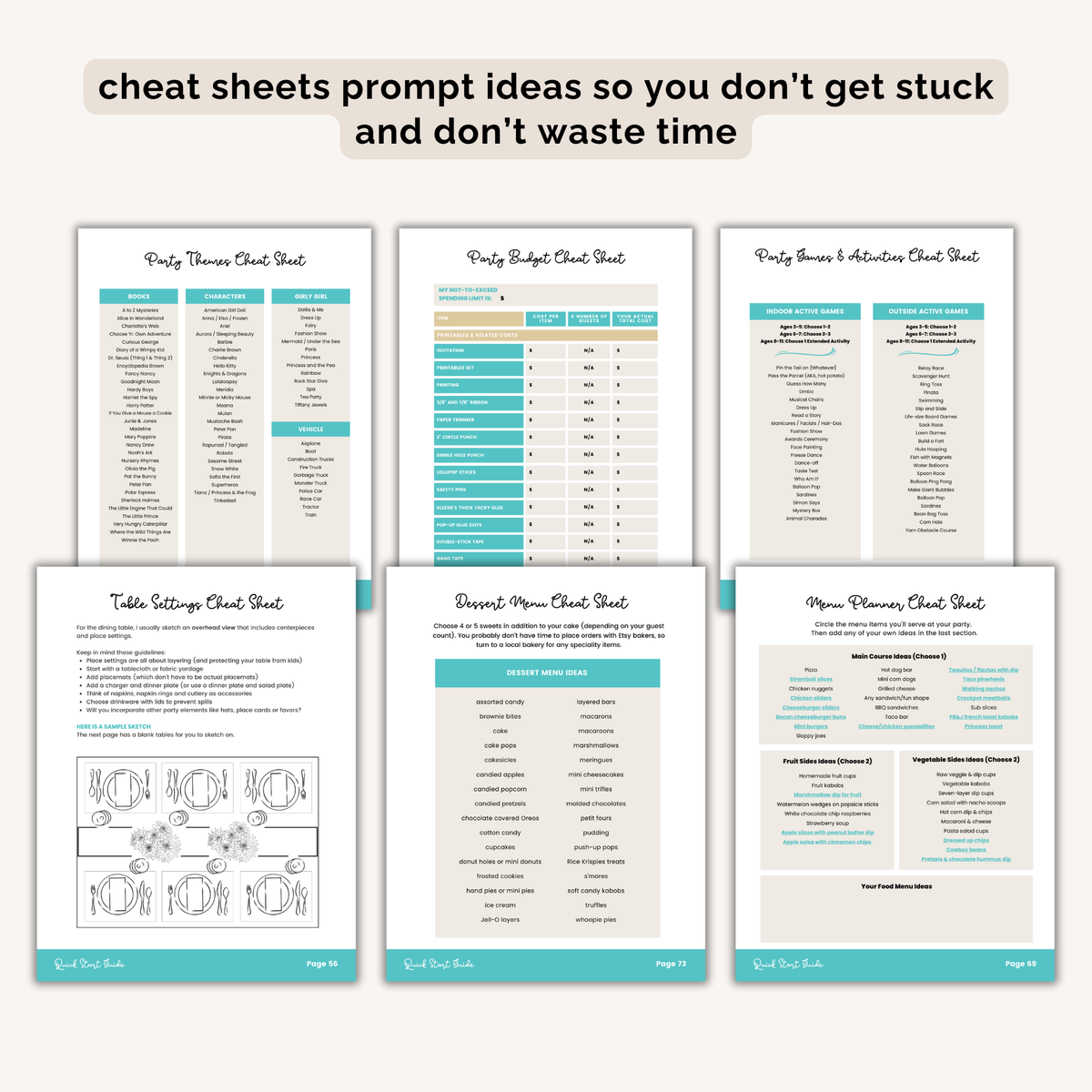 Kids Birthday Party Quick Start Guide INSTANT DOWNLOAD