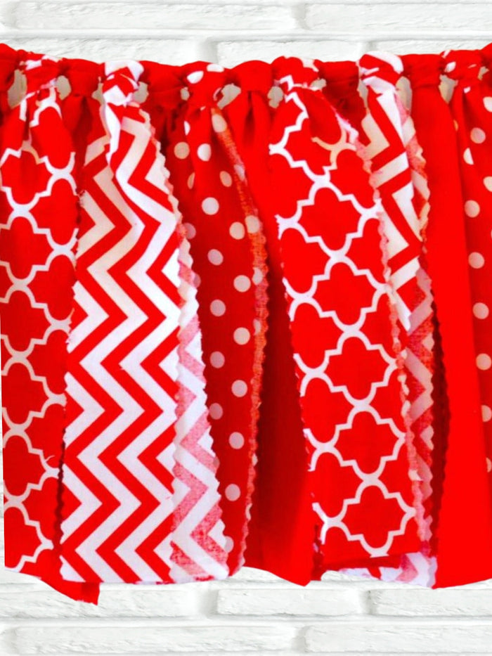 Red Fabric Bunting