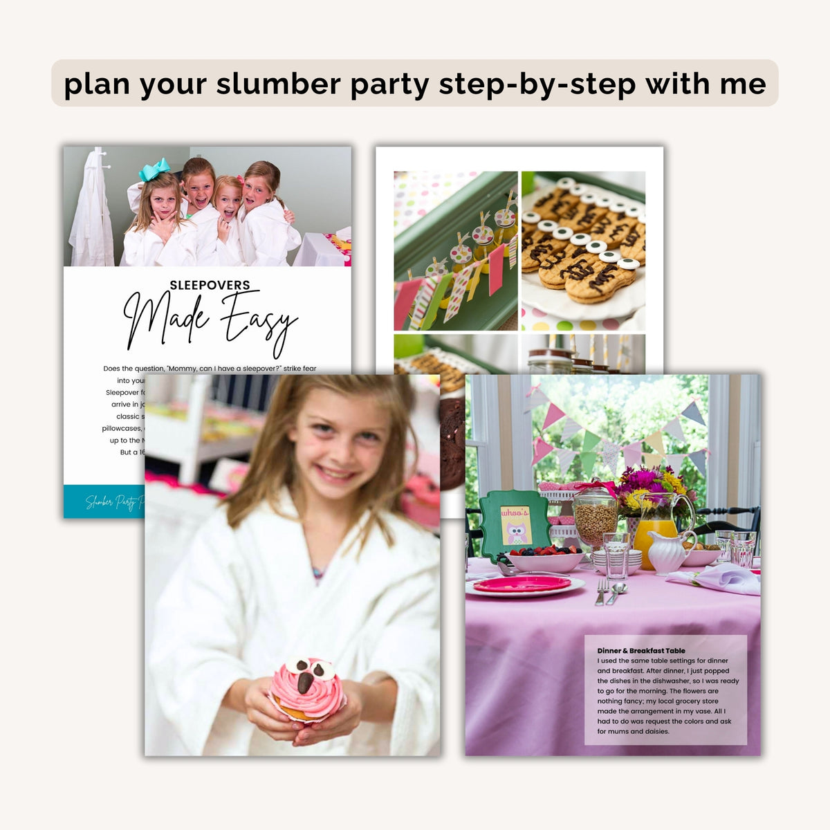 Slumber Birthday Party Plan INSTANT DOWNLOAD
