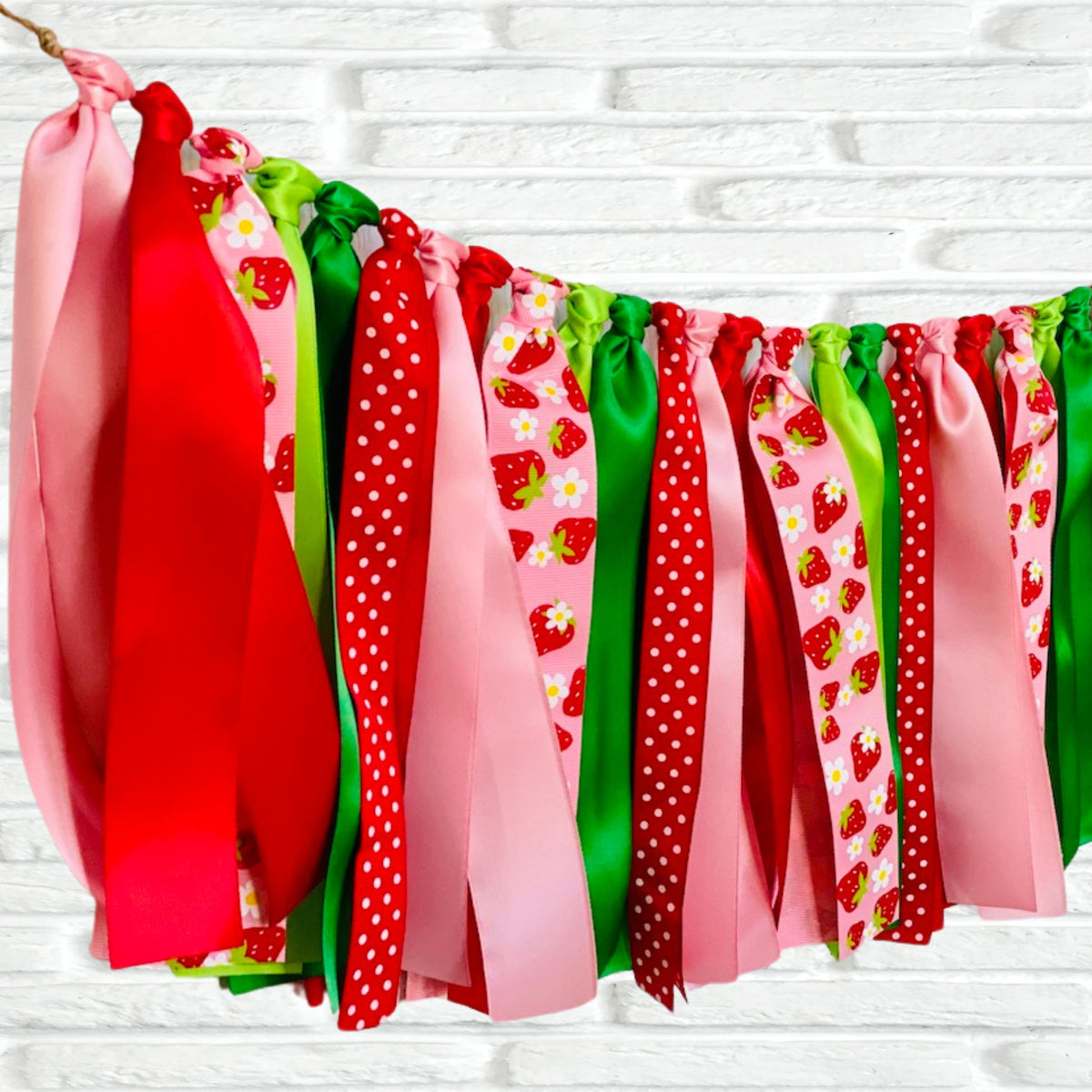 Strawberry Ribbon Bunting - FREE Shipping