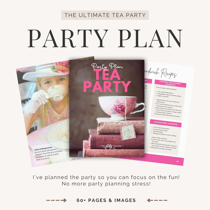 Vintage Tea Party Birthday Plan INSTANT DOWNLOAD
