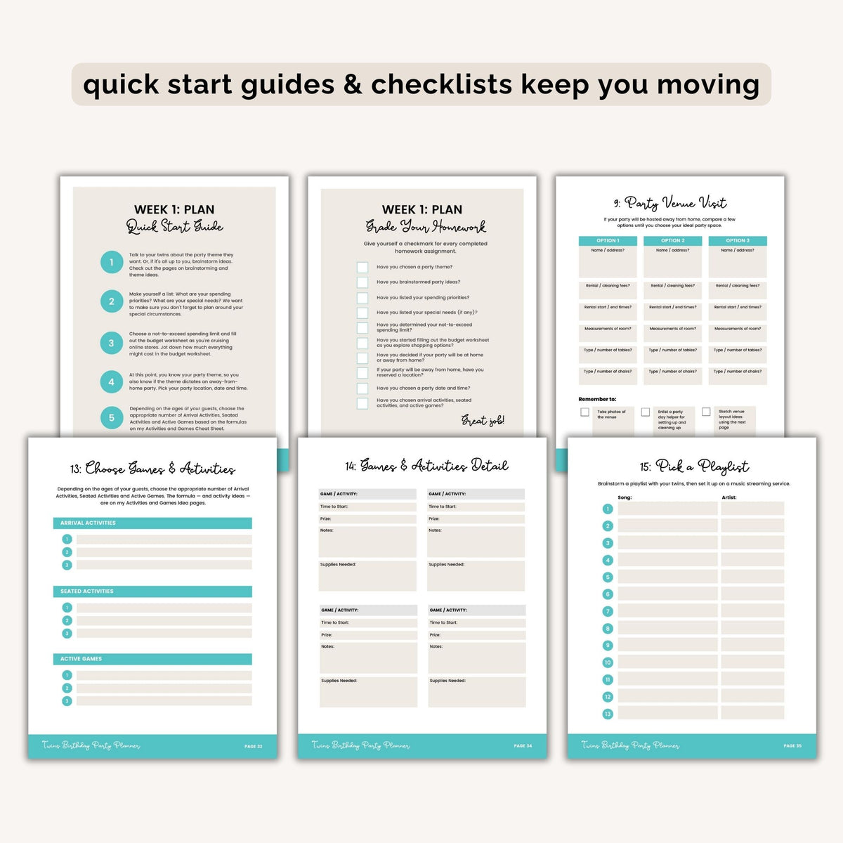Twins Birthday Party Planner - quick start guide - The Party Teacher