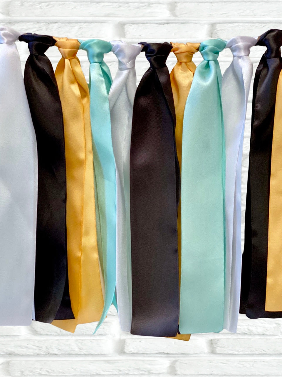 Mint Gold Ribbon Bunting - The Party Teacher - hero image