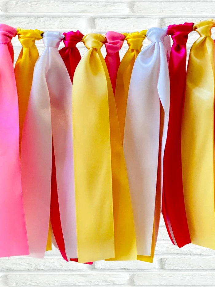 Pink Lemonade Ribbon Bunting - FREE Shipping