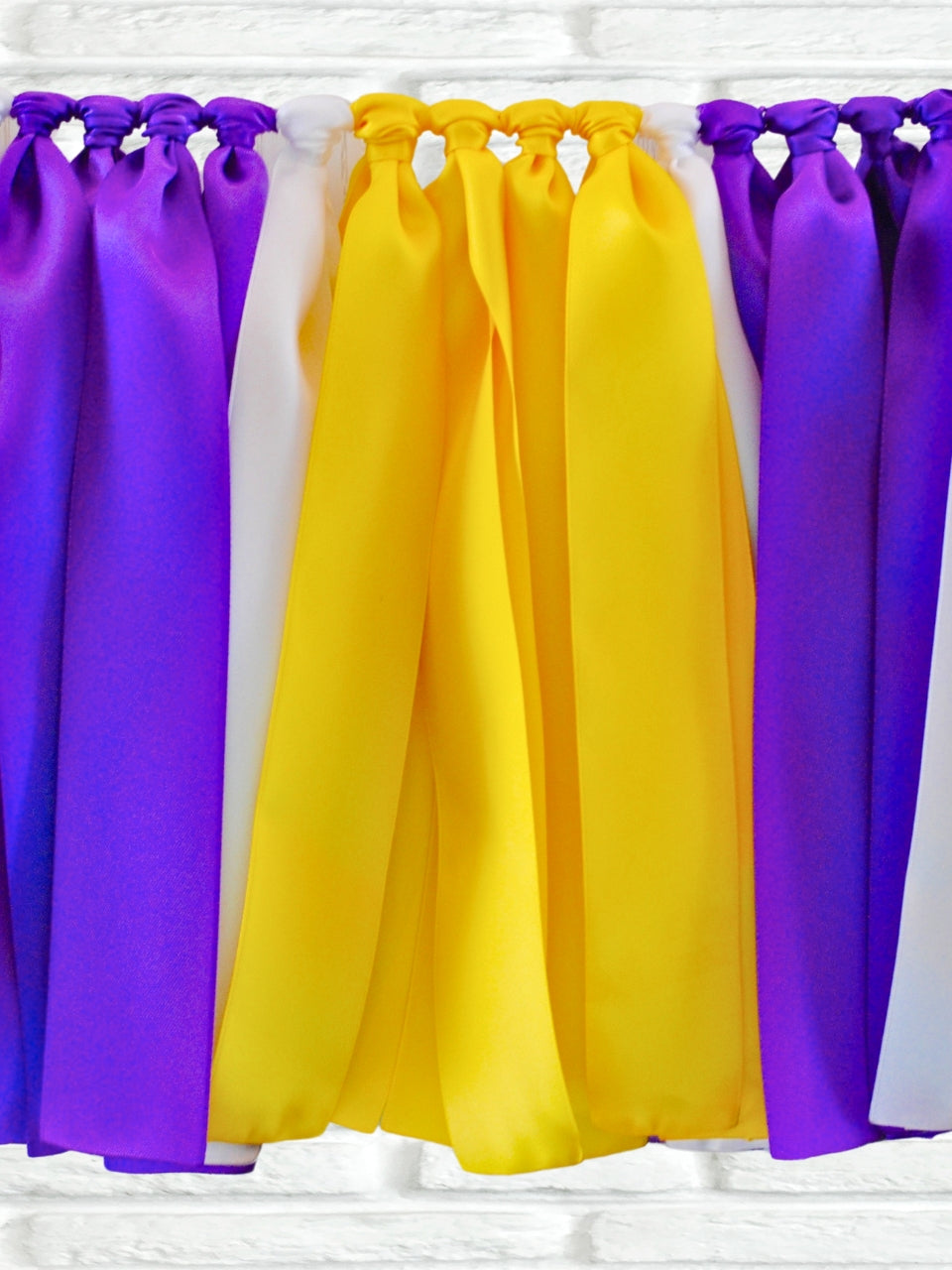 Purple Yellow Ribbon Bunting - The Party Teacher - hero image