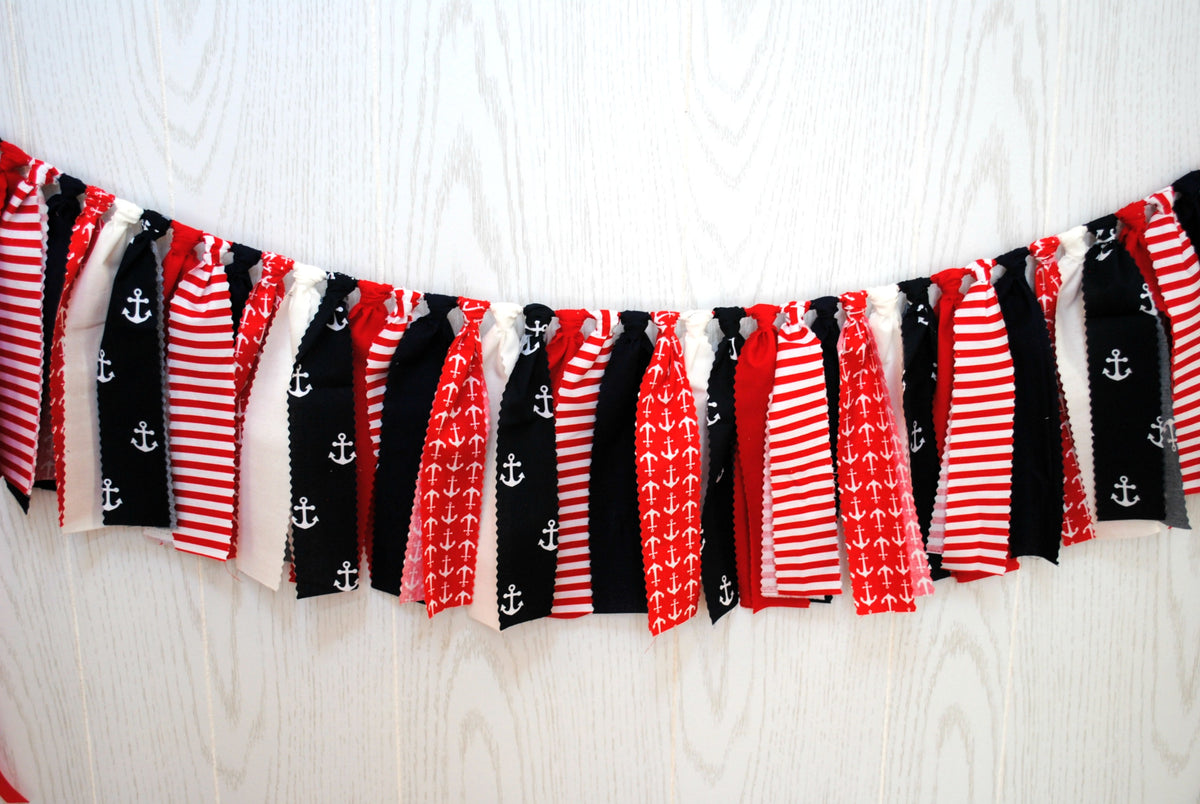 Nautical Fabric Bunting - FREE Shipping - The Party Teacher
