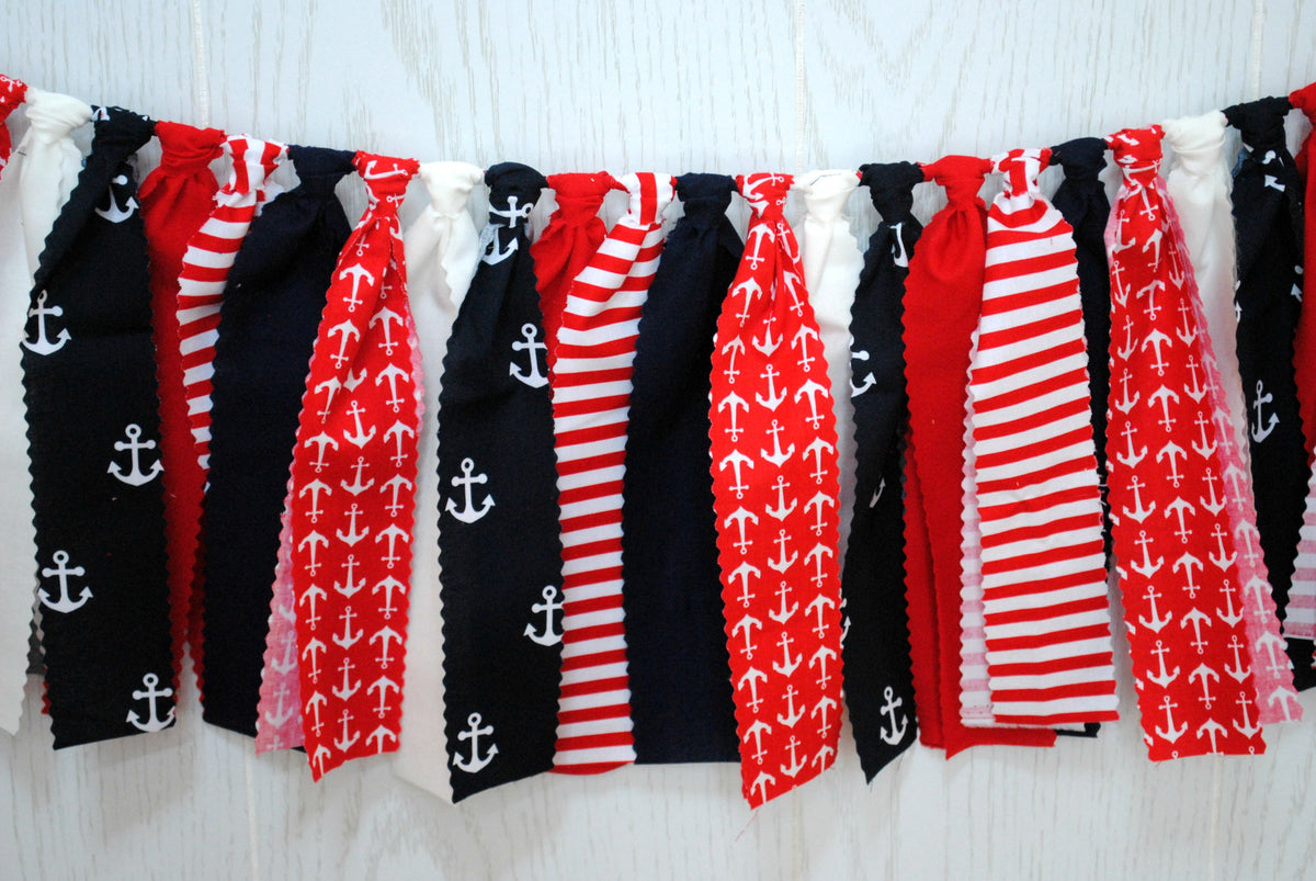 Nautical Fabric Bunting - FREE Shipping - The Party Teacher