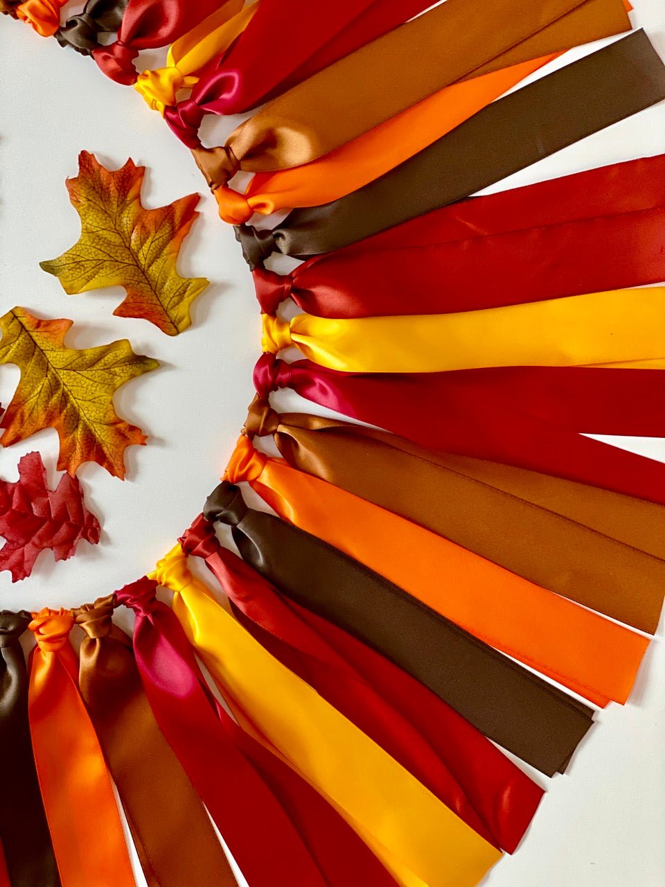 Autumn Thanksgiving Ribbon Bunting - FREE Shipping - The Party Teacher - fall leaf colors