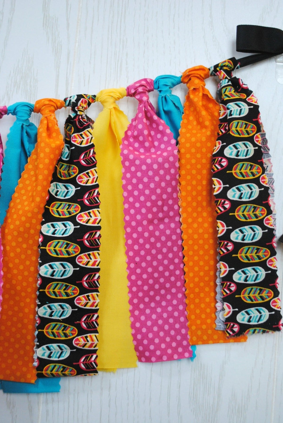 Boho Feather Fabric Bunting - FREE Shipping - The Party Teacher