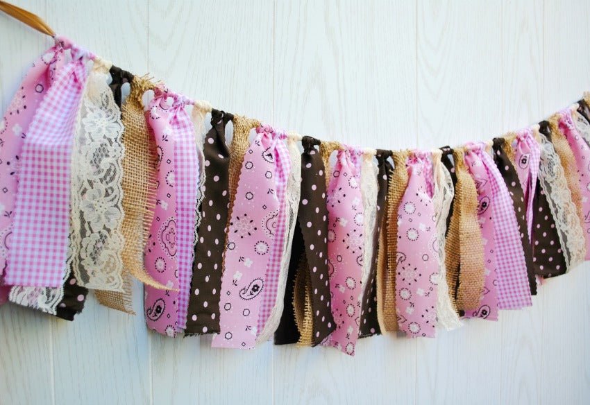 Cowgirl Fabric Bunting - FREE Shipping - The Party Teacher