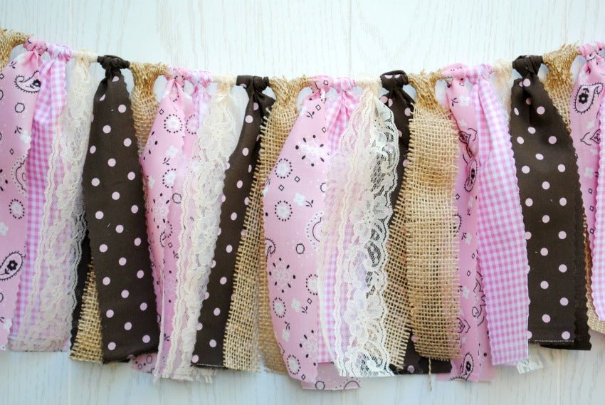 Cowgirl Fabric Bunting - FREE Shipping - The Party Teacher