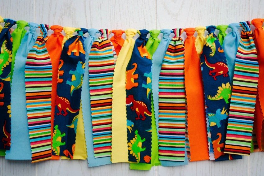 Dinosaur Party Fabric Bunting - FREE Shipping - The Party Teacher