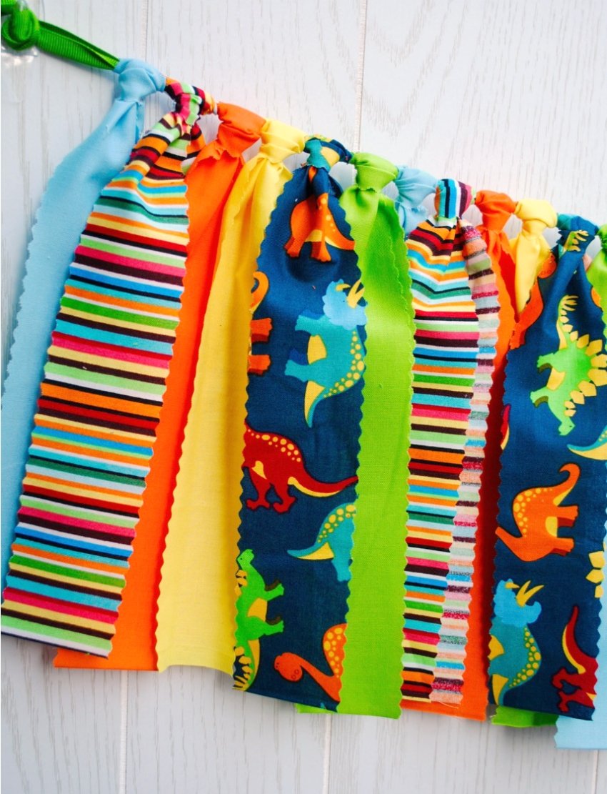 Dinosaur Party Fabric Bunting - FREE Shipping - The Party Teacher