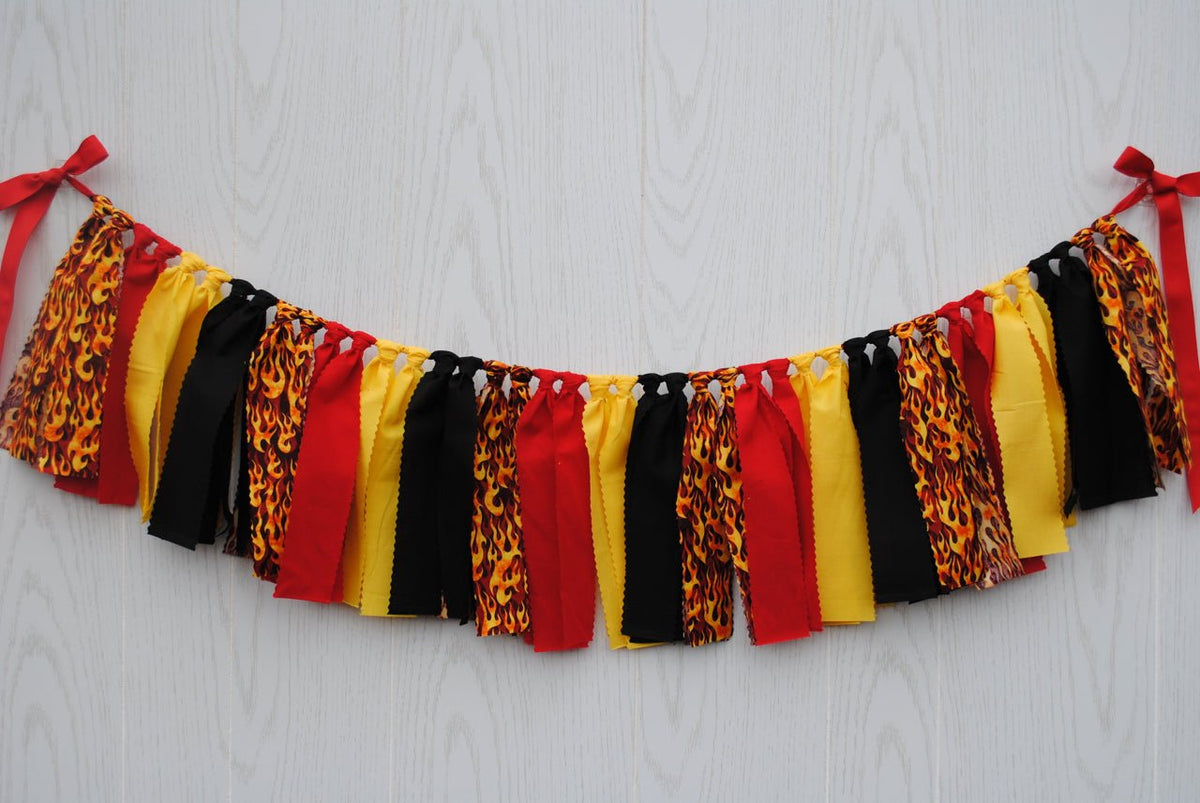Firefighter Fabric Bunting - FREE Shipping - The Party Teacher