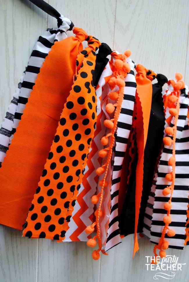 Halloween Fabric Bunting - FREE Shipping - The Party Teacher