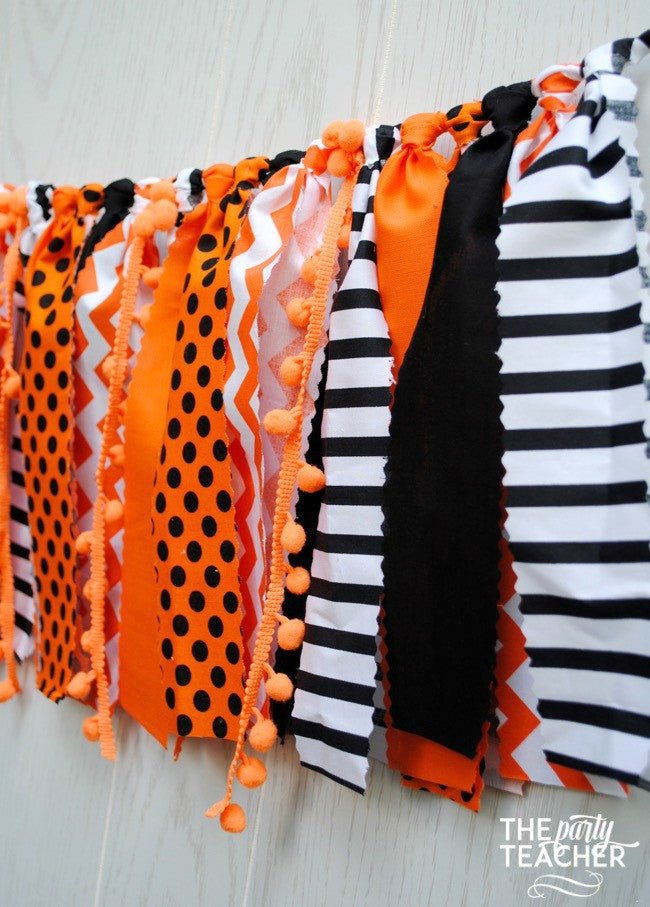 Halloween Fabric Bunting - FREE Shipping - The Party Teacher