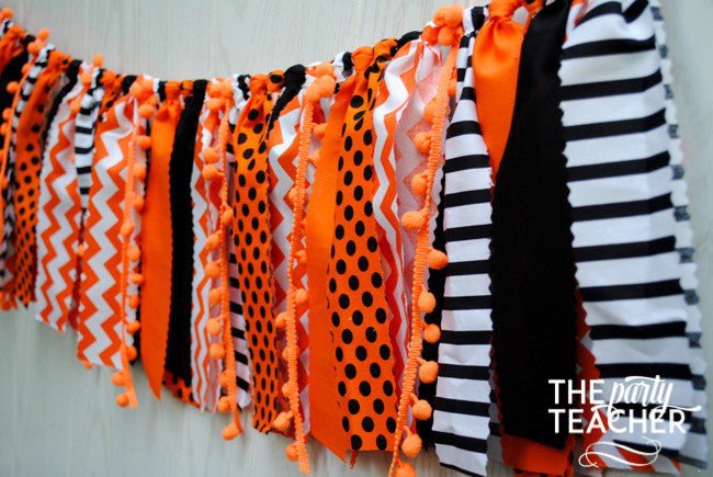 Halloween Fabric Bunting - FREE Shipping - The Party Teacher