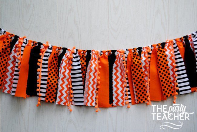 Halloween Fabric Bunting - FREE Shipping - The Party Teacher