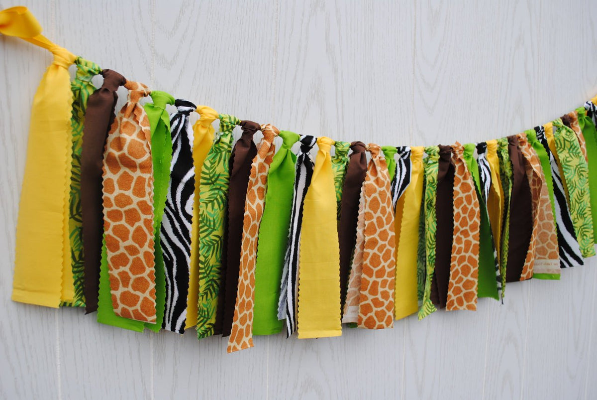 Jungle Safari Fabric Bunting - FREE Shipping - The Party Teacher