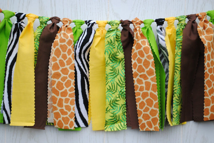 Jungle Safari Fabric Bunting - FREE Shipping - The Party Teacher