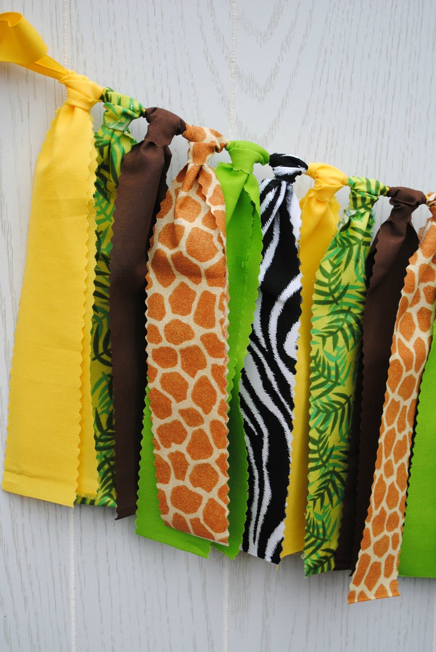 Jungle Safari Fabric Bunting - FREE Shipping - The Party Teacher