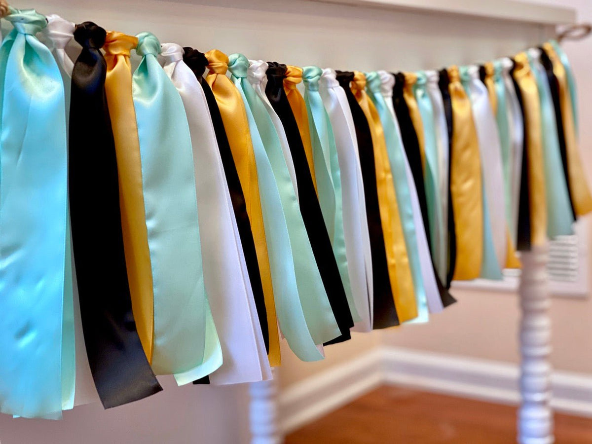 Mint Gold Ribbon Bunting - FREE Shipping - The Party Teacher