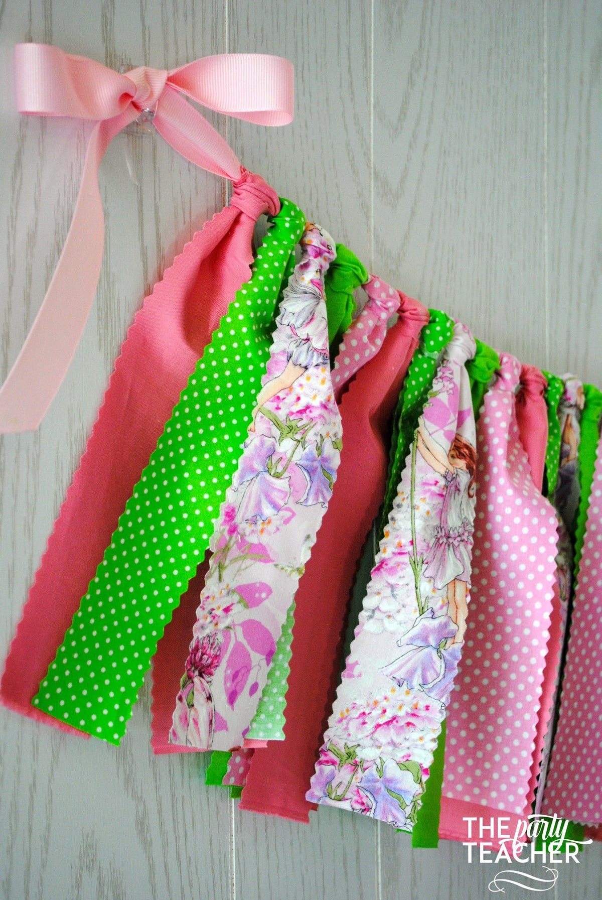 Pink Fairy Fabric Bunting - FREE Shipping - The Party Teacher