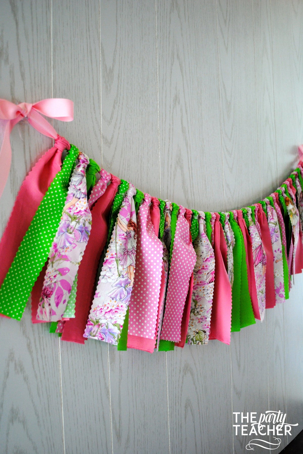 Pink Fairy Fabric Bunting - FREE Shipping - The Party Teacher