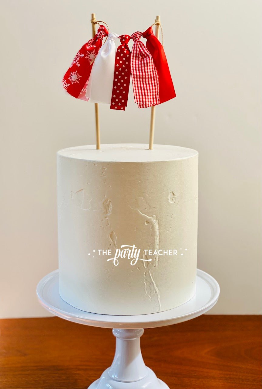 Snowflake Ribbon Cake Topper - The Party Teacher