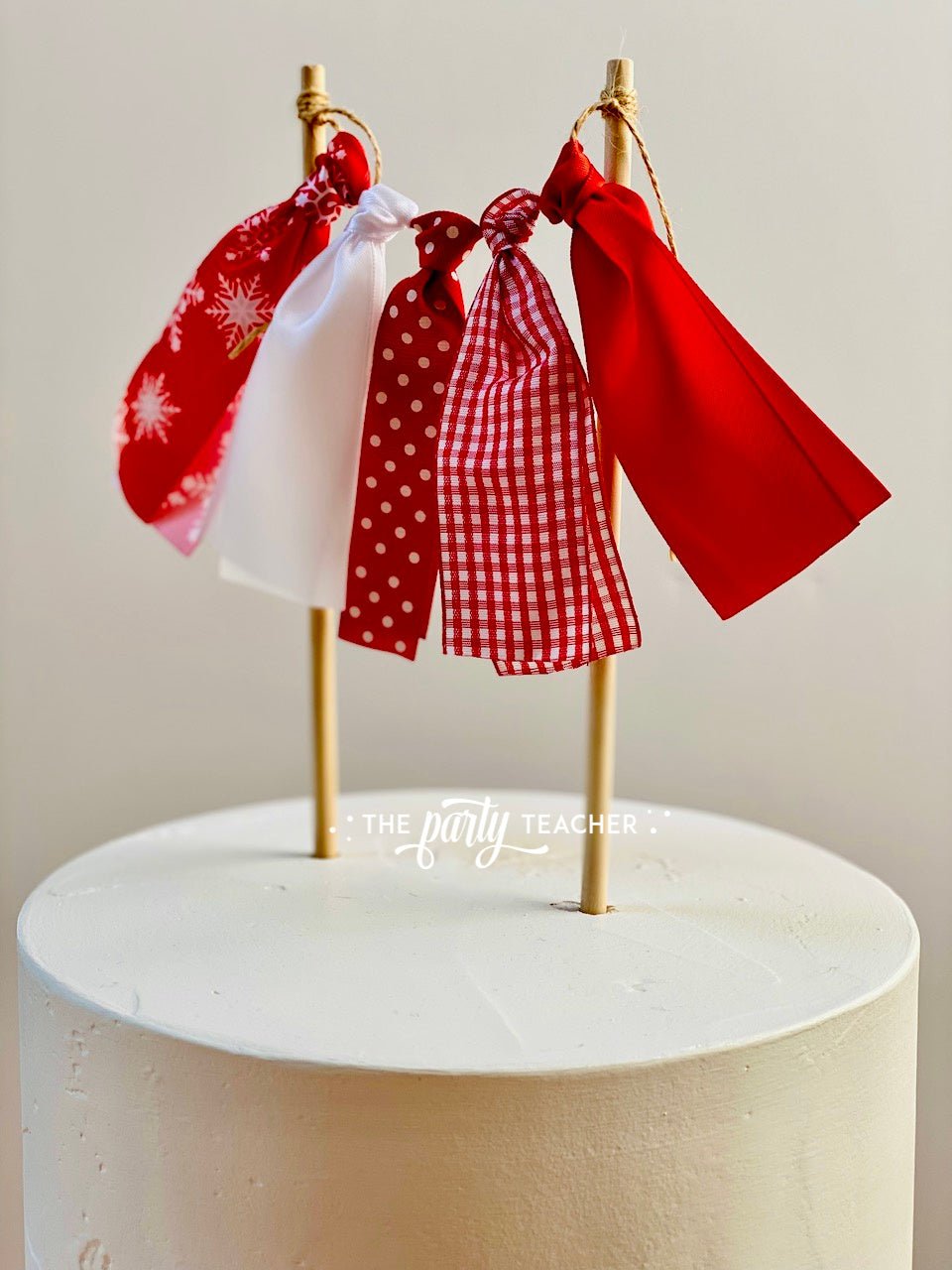 Snowflake Ribbon Cake Topper - The Party Teacher