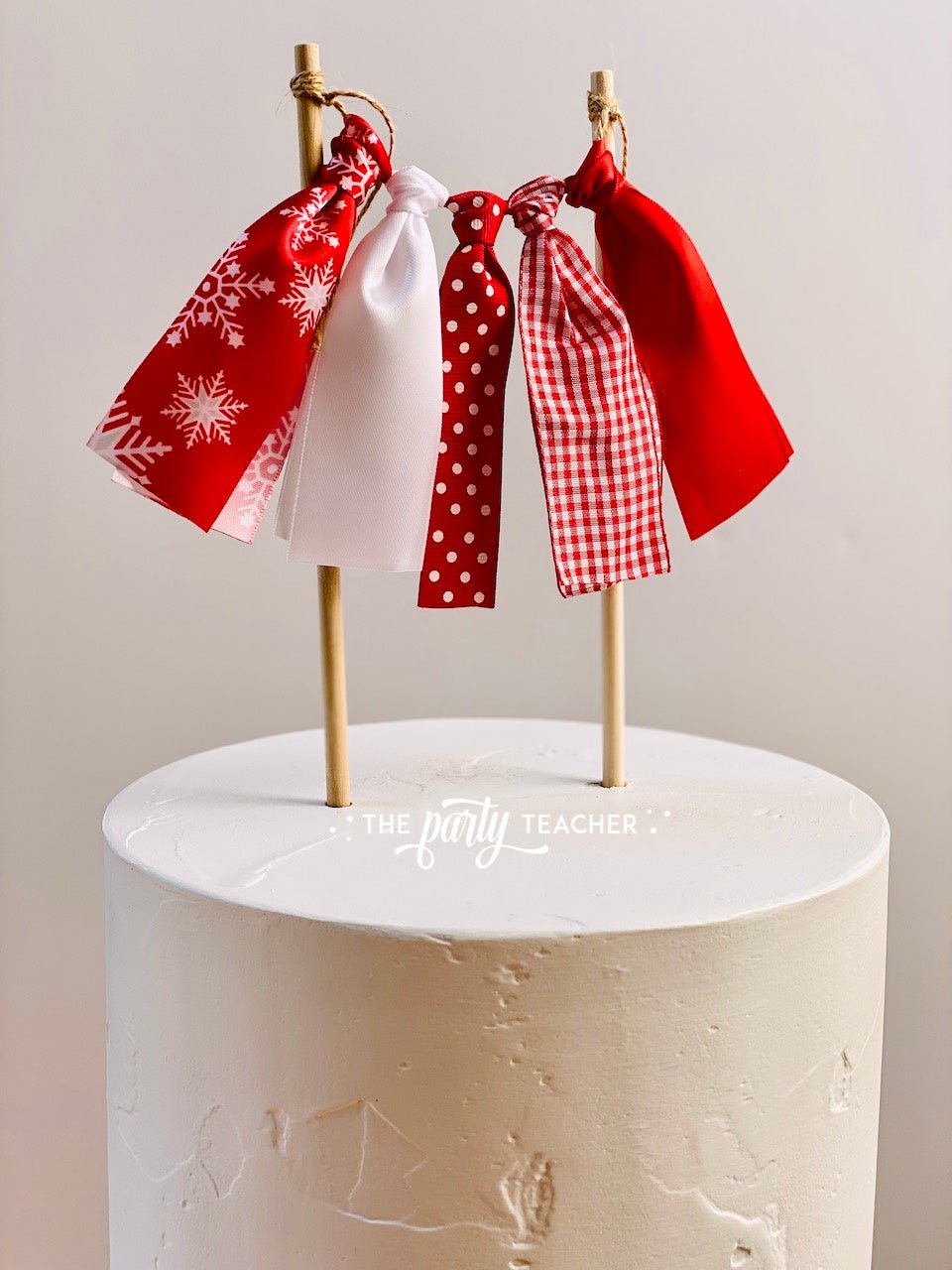 Snowflake Ribbon Cake Topper - The Party Teacher