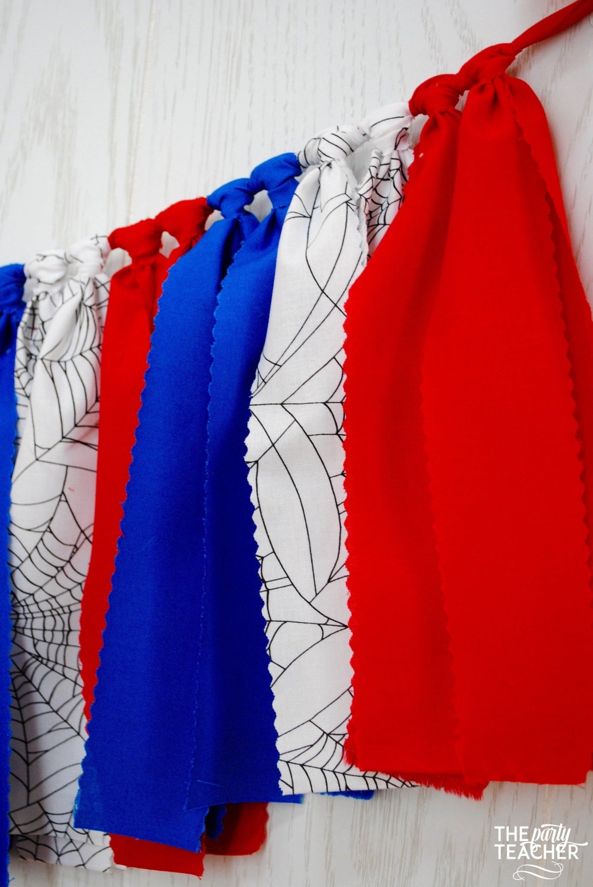 Spider Hero Fabric Bunting - FREE Shipping - The Party Teacher