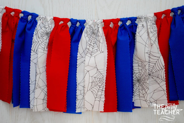 Spider Hero Fabric Bunting - FREE Shipping - The Party Teacher